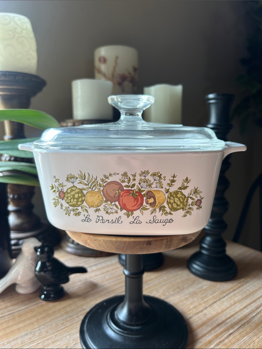 Vintage Corningware Spice of Life Le Persil La Sauge Casserole Dish
